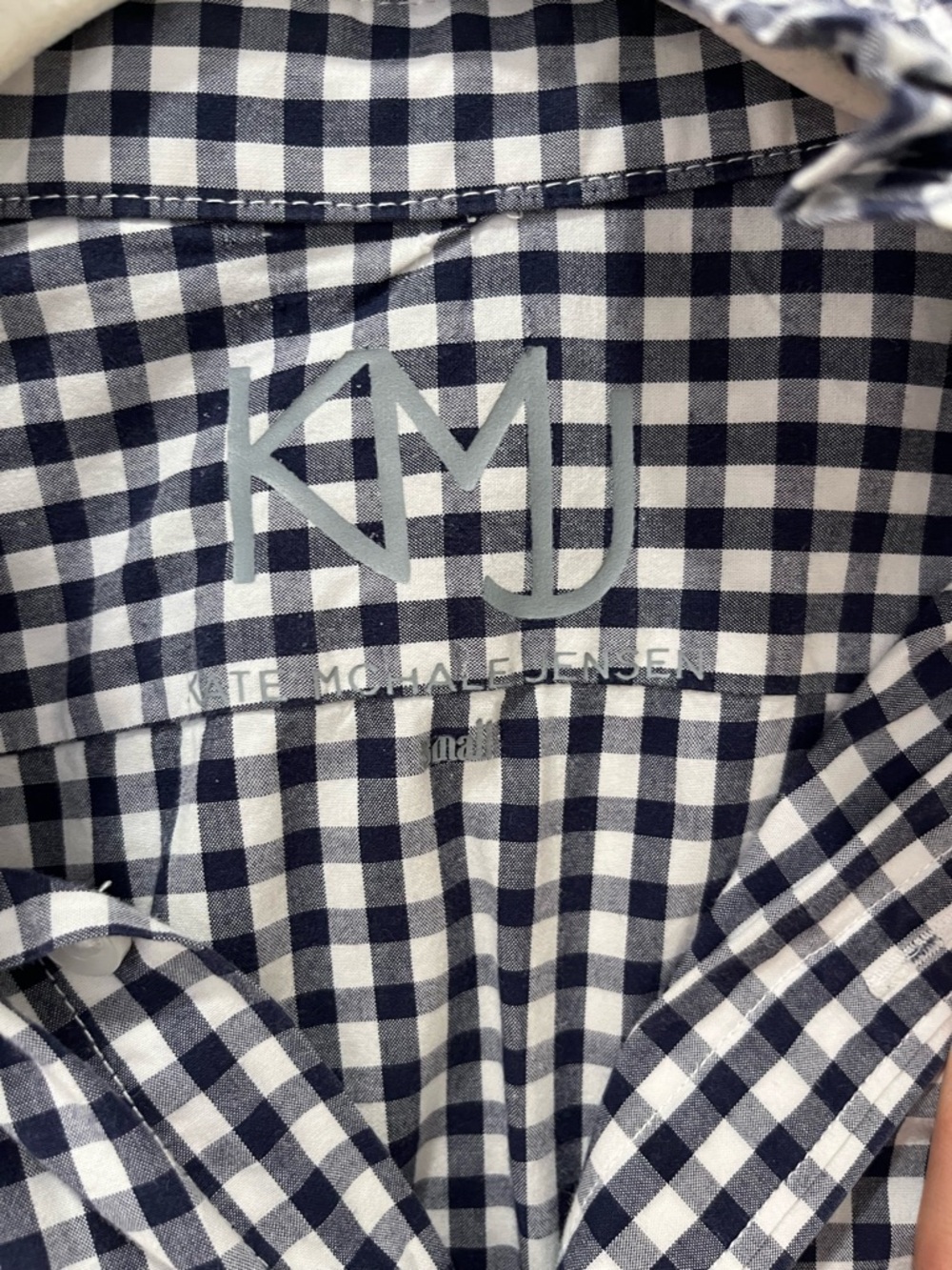 KMJ Quarantina Shirt navy and white gingham - Picture 4 of 9